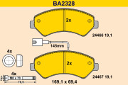 BA2328 Sada brzdových destiček, kotoučová brzda BARUM