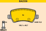 BA2336 Sada brzdových destiček, kotoučová brzda BARUM