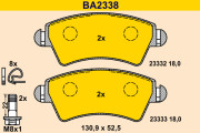 BA2338 Sada brzdových destiček, kotoučová brzda BARUM