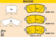 BA2340 Sada brzdových destiček, kotoučová brzda BARUM