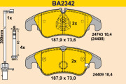 BA2342 Sada brzdových destiček, kotoučová brzda BARUM