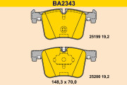 BA2343 Sada brzdových destiček, kotoučová brzda BARUM