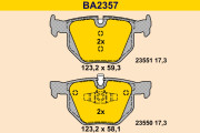 BA2357 Sada brzdových destiček, kotoučová brzda BARUM