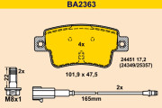 BA2363 Sada brzdových destiček, kotoučová brzda BARUM