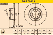 BAR09123 Brzdový kotouč BARUM