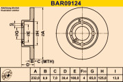 BAR09124 Brzdový kotouč BARUM