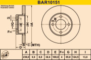 BAR10151 BARUM brzdový kotúč BAR10151 BARUM