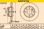 BAR10152 Brzdový kotouč BARUM