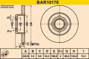 BAR10178 Brzdový kotouč BARUM