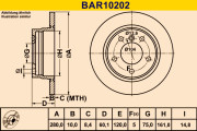 BAR10202 BARUM brzdový kotúč BAR10202 BARUM