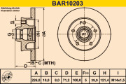 BAR10203 Brzdový kotouč BARUM