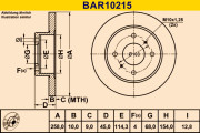 BAR10215 BARUM brzdový kotúč BAR10215 BARUM