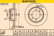 BAR10229 Brzdový kotouč BARUM