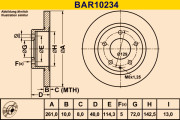 BAR10234 Brzdový kotouč BARUM