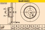 BAR10251 BARUM brzdový kotúč BAR10251 BARUM