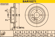 BAR10271 Brzdový kotouč BARUM