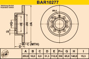 BAR10277 Brzdový kotouč BARUM