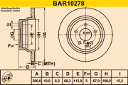 BAR10278 Brzdový kotouč BARUM