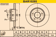 BAR10285 Brzdový kotouč BARUM