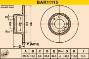 BAR11115 Brzdový kotouč BARUM