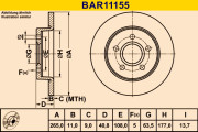 BAR11155 Brzdový kotouč BARUM