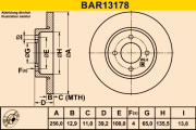 BAR13178 BARUM brzdový kotúč BAR13178 BARUM