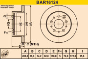 BAR16124 Brzdový kotouč BARUM