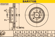 BAR17106 Brzdový kotouč BARUM