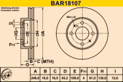 BAR18107 Brzdový kotouč BARUM