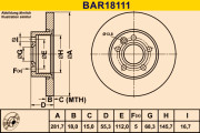 BAR18111 Brzdový kotouč BARUM