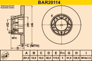 BAR20114 Brzdový kotouč BARUM