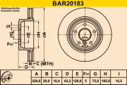 BAR20183 Brzdový kotouč BARUM