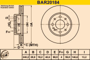 BAR20184 Brzdový kotouč BARUM