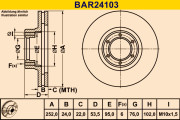 BAR24103 BARUM brzdový kotúč BAR24103 BARUM