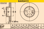 BAR24111 BARUM brzdový kotúč BAR24111 BARUM