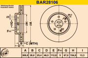 BAR28106 Brzdový kotouč BARUM