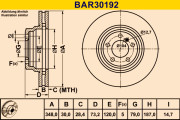 BAR30192 Brzdový kotouč BARUM