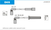 D6S Sada kabelů pro zapalování JANMOR