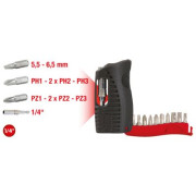 911.2840 KS TOOLS 8020626 / KS TOOLS Pouzdro na minibity 1/4´´ CLASSIC, 11dílná sada, drážka, PH, PZ 911.2840 KS TOOLS