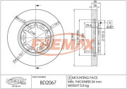 BD-2067 Brzdový kotouč Premium Black High Carbon + FREMAX