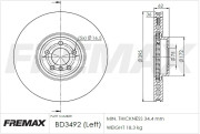 BD-3492 Brzdový kotouč Premium Black High Carbon + FREMAX