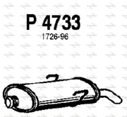 P4733 FENNO koncový tlmič výfuku P4733 FENNO