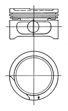 90555605 Píst KOLBENSCHMIDT