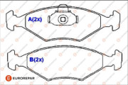 1636486980 EUROREPAR sada brzdových platničiek kotúčovej brzdy 1636486980 EUROREPAR
