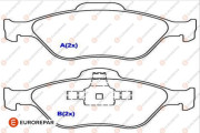1636488380 EUROREPAR sada brzdových platničiek kotúčovej brzdy 1636488380 EUROREPAR