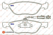 1643069280 Sada brzdových destiček, kotoučová brzda EUROREPAR