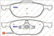 1643077180 EUROREPAR sada brzdových platničiek kotúčovej brzdy 1643077180 EUROREPAR