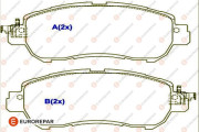 1643085280 Sada brzdových destiček, kotoučová brzda EUROREPAR