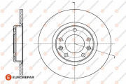 1642776380 EUROREPAR brzdový kotúč 1642776380 EUROREPAR