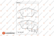 1681209180 Sada brzdových destiček, kotoučová brzda EUROREPAR
